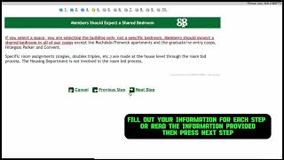 BSC Housing Tutorial -- Registering, payments, waitlists and applications