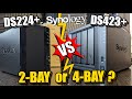 Synology DS224+ vs DS423+ NAS Comparison - 2-Bay vs 4-Bay