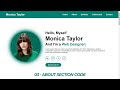 Fully Responsive Personal Portfolio Website using HTML CSS and JavaScript | About Section