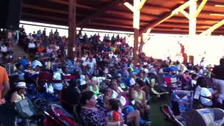 Drumming at Kamloopa Powwow. August 4