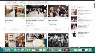 Selecting Vendors on the Knot