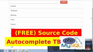 Autocomplete TextBox - AJAX -PHP/MYSQL