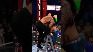 John Cena Give Ladder Finisher To Roman Reigns In WWE 2K22 #shorts #wwe2k22 #johncena