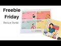 RECIPE CARDS-   Freebie Friday