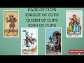 PAGE, KNIGHT, QUEEN AND KING OF CUPS - HOW TO READ MINOR ARCANA CARD - LEARN TAROT READING IN HINDI