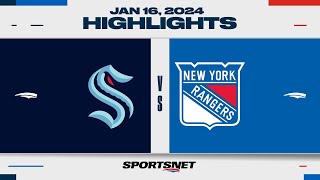 NHL Highlights | Kraken vs. Rangers - January 16, 2024