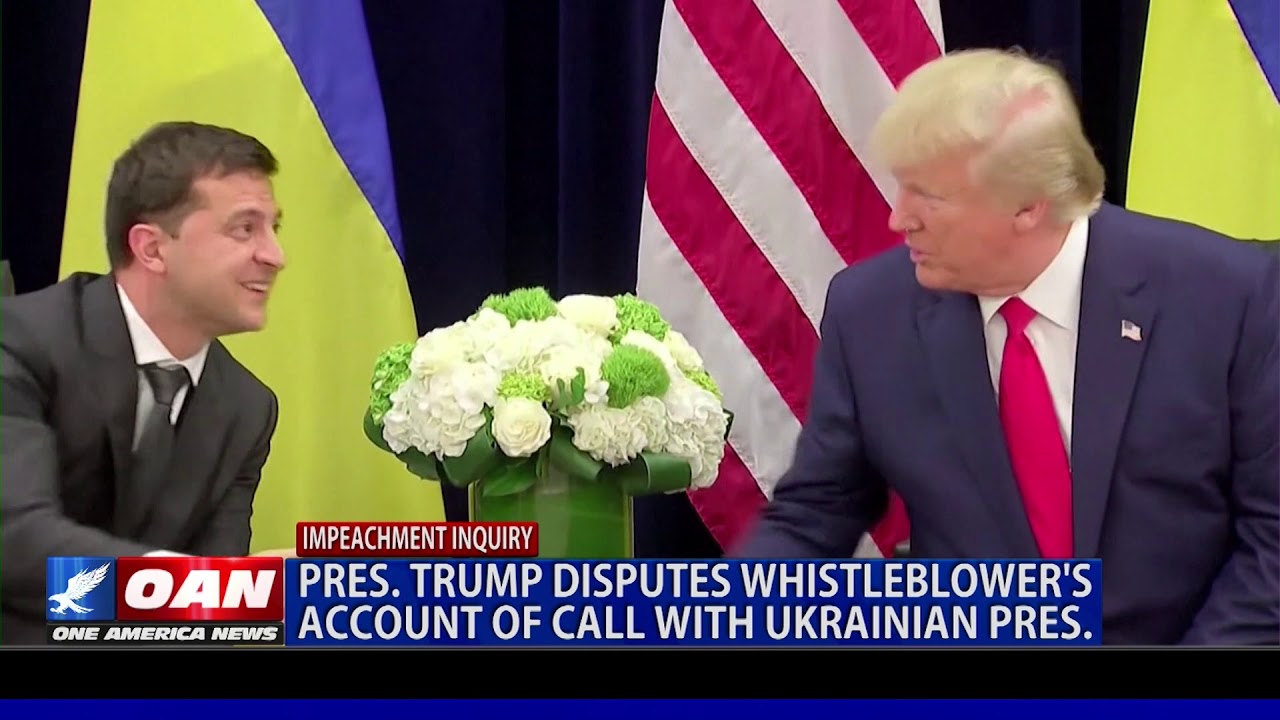 President Trump Disputes Whistleblower’s Account Of Ukraine Phone Call ...