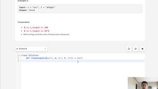 Leetcode - Is Subsequence (Python)