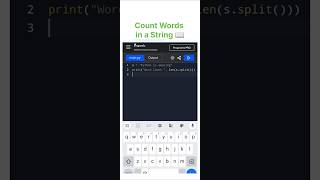 📖 Count Words in a String with Python | Super Easy Trick! #Python #String #Coding #Short #coding