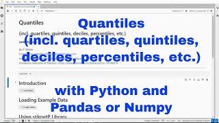 Python - Quantiles and Quartiles