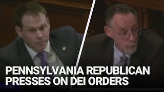 Pennsylvania State Senator Coleman (R) Presses PASSHE Chancellor on DEI Orders