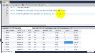 SQL Complete Tutorial - Example for NOT BETWEEN operator- Part 16