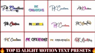Transform your Videos: Alight Motion Text Presets