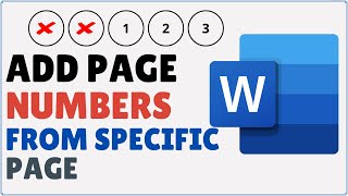 How to Insert Page Number in Word from Specific Page