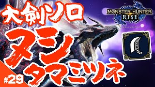 【モンハンライズ】集会所上位★7 「千紫万紅、ヌシ・タマミツネ」ヌシ・タマミツネ 大剣ソロ ＃29 【ゆっくり実況】