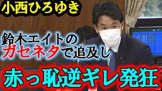 【国会】小西ひろゆき　ガセネタで追及してしまい赤っ恥。逆ギレ発狂する始末