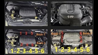Chrysler Dodge V6 Pentastar 3.6L Engine Firing Order Cylinder Location (Bank-1 and Bank-2)
