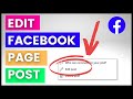 How To Edit A Facebook Page Post? [in 2024]