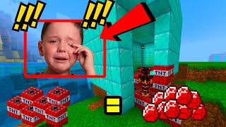 I TROLLED my LITTLE BROTHER in MINECRAFT!!!