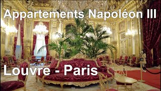 Napoleon III Apartments, Louvre, Paris, France Walking Tour [HD 4K 60fps]