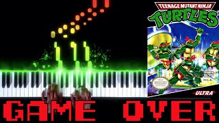 Teenage Mutant Ninja Turtles (NES) - Game Over - Piano|Synthesia