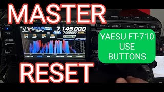 YAESU FT-710 Factory Reset Using Buttons