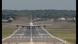 Emirates - Airbus A380 Almost Entirely Vertical Takeoff (Old)