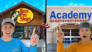 $25 Academy vs. Bass Pro Shops Fishing Challenge! Ft. Bass fishing Productions