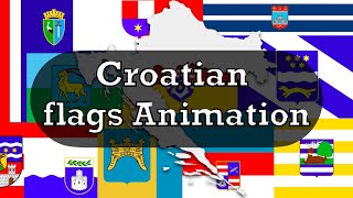 Croatian flags animation