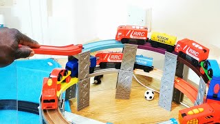 Train Building Bridge  Assembly Viaduct No Thomas & Friends Trucks Like Brio Train Videos For Kids