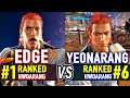 T8 🔥 EDGE (#1 Ranked Hwoarang) vs Yeonarang (#6 Ranked Hwoarang) 🔥 Tekken 8 High Level Gameplay