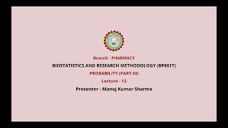 Biostatistics and Research Methodology | Probability Part-3| AKTU Digital Education