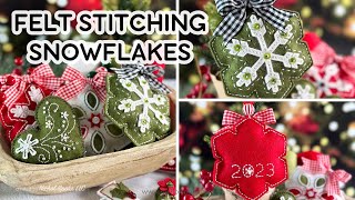 FLOSSTUBE EXTRA: Felt Stitching Snowflakes (Poshta Design)
