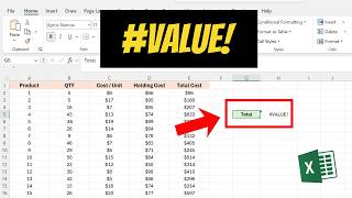How to Fix #VALUE! Errors in Excel