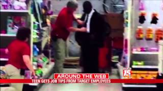 Teen Gets Job Tips from Target Employees