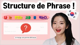 Cours coréen 🇰🇷│Comment faire le phrase ?│STRUCTURE DE PHRASE