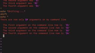 bash4.05 Using the shift command in bash to examine the command line variables