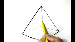 How to draw pyramid  easy step by step for beginners