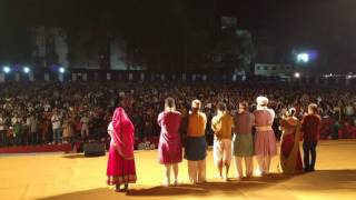 Standing ovation at the end of Katyar Kaljat Ghusli, 100th prayog at Vasantotsav, Pune