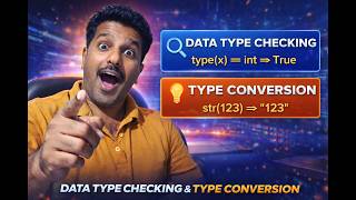 DATA TYPE CHECKING||TYPE CONVERSION||STRING TO INTEGER||IN TO STRING