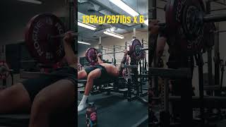 135kg/297lbs x 6 FAKE Bench