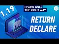PHP Return, Declare & Tickable Statements - Full PHP 8 Tutorial