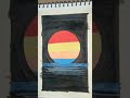 Easy painting of Sunset Moon with Acrylic colors✍️#artwork_support #Faiza'sArts