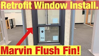 Marvin Essential Flush Fin Retrofit Window Replacement.