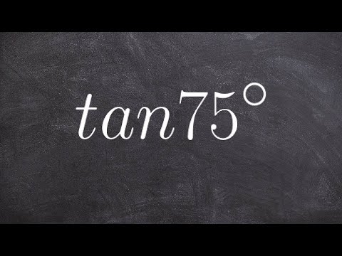 How to use the half angle formula for tangent tan75 How to use the half angle formula for tangent tan75