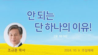 마음교회 주일예배 20241006