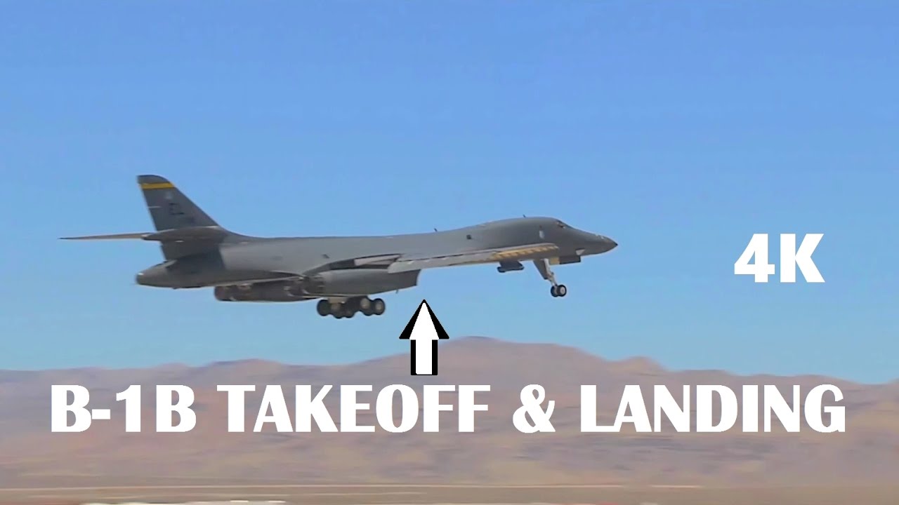 B-1B Lancer Takeoff And Landing [4K] - YouTube