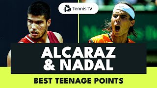 Carlos Alcaraz & Rafael Nadal | Best ATP Tennis Shots As Teenagers 👶
