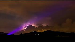 Timelaps vzdálené noční bouře fotografované z Uherskohradišťska