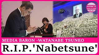 Dignitaries attend farewell event for late media mogul Watanabe